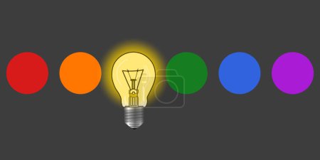 Photo for Light bulb with idea. idea concept - Royalty Free Image