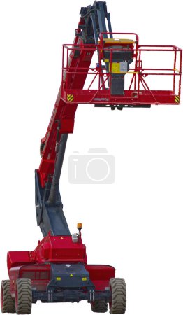 Photo for Red crane on white background - Royalty Free Image
