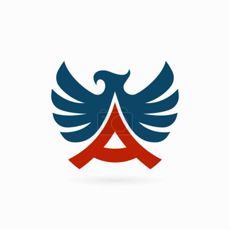 hawk avec lettre Une combinaison de forme logo conception concept