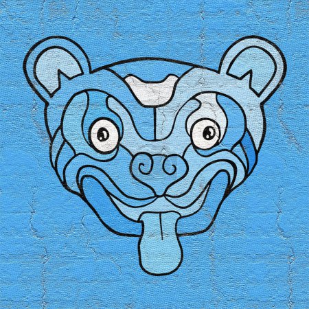 NIce image of blue art mask