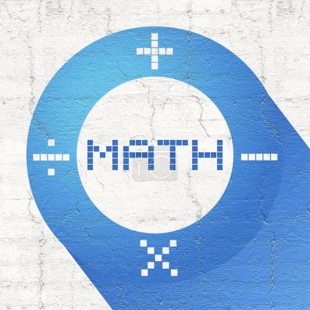 Foto de Bonita imagen del símbolo azul de matemáticas - Imagen libre de derechos