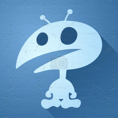 Photo for Nice image of small alien icon - Royalty Free Image
