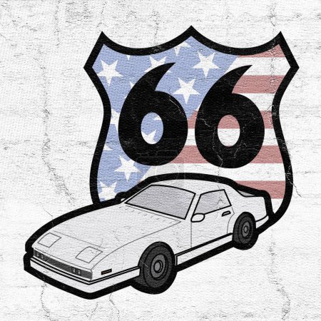 Schönes Bild vom Symbol der Route 66