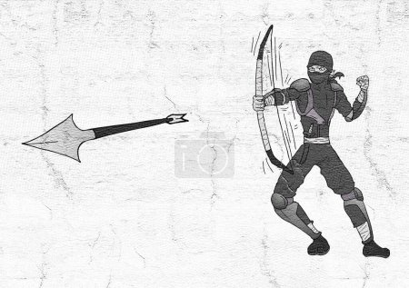 Photo for Nice image of arrow ninja attack - Royalty Free Image