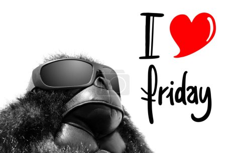 Photo for Sunglasses monkey love Friday - Royalty Free Image