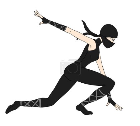 Illustration for Creative design of Ninja warrior illustration - Royalty Free Image