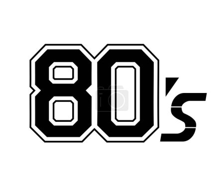 Ilustración de Diseño creativo del símbolo de la década de los 80 - Imagen libre de derechos