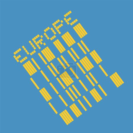 Téléchargez les illustrations : Conception créative du message pixel europe - en licence libre de droit