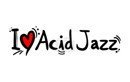 Téléchargez les illustrations : Conception créative du message d'amour Acid Jazz - en licence libre de droit
