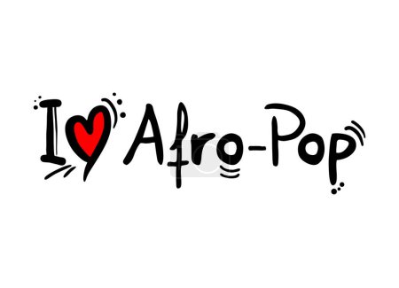 Téléchargez les illustrations : Conception créative du message d'amour afro pop - en licence libre de droit