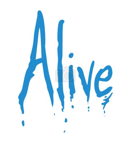 Ilustración de Diseño creativo de mensaje vivo azul - Imagen libre de derechos