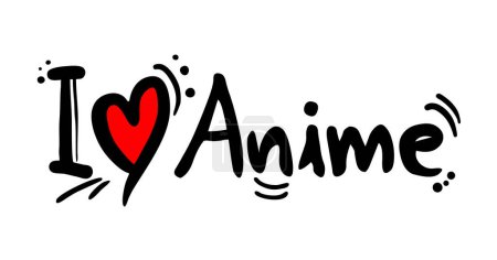Illustration for Creative design of anime love message - Royalty Free Image