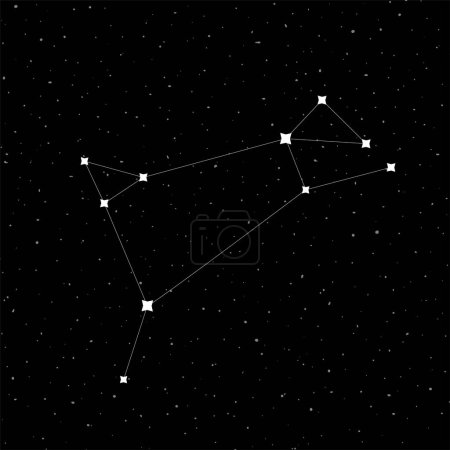 Illustration for Creative design of Aries constellation illustration - Royalty Free Image