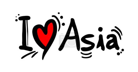 Illustration for Asia music style love message - Royalty Free Image