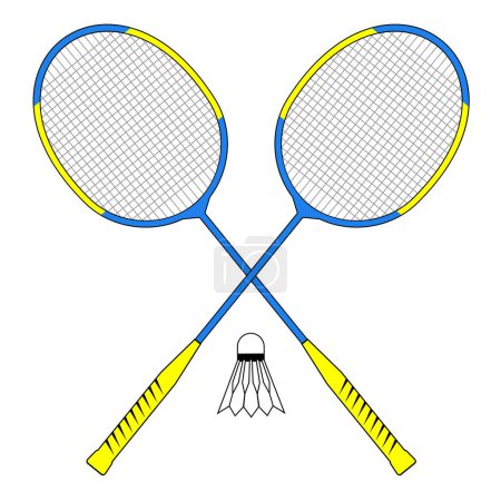 Ilustración de Diseño creativo de Badminton símbolo deportivo - Imagen libre de derechos