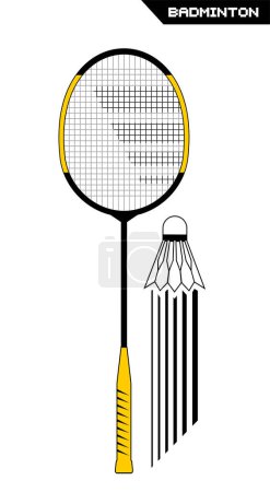 Téléchargez les illustrations : Design créatif du symbole sportif Badminton - en licence libre de droit