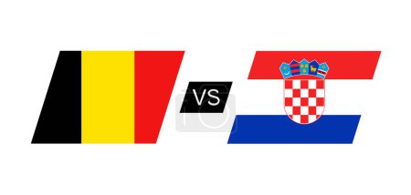 Ilustración de Diseño creativo de las banderas de Bélgica vs Croacia - Imagen libre de derechos