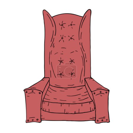 Ilustración de Diseño creativo de un gran sillón rojo - Imagen libre de derechos