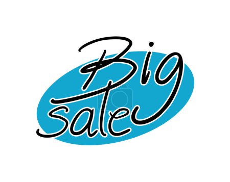 Illustration for Creative design of Big sale message - Royalty Free Image