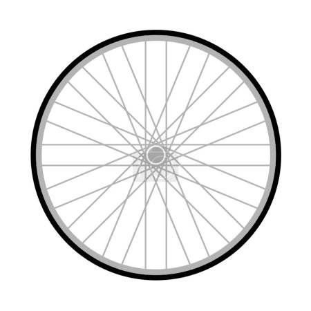 Téléchargez les illustrations : Conception créative de roue de vélo de route illustration - en licence libre de droit