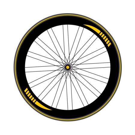 Illustration for Creative design of Road bike wheel illustration - Royalty Free Image