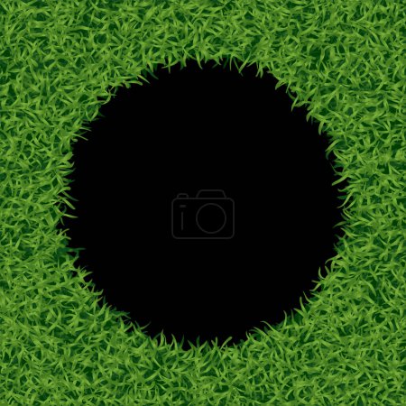 Ilustración de Diseño creativo de agujero en el fondo de hierba - Imagen libre de derechos
