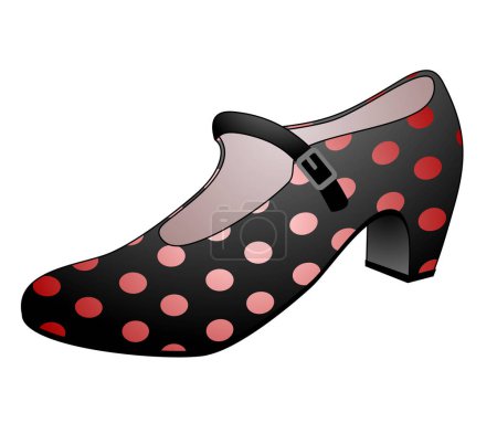 Téléchargez les illustrations : Conception créative de chaussures polka - en licence libre de droit