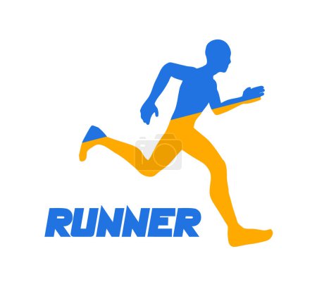 Illustration for Creative design of runner symbol - Royalty Free Image