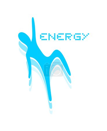 Téléchargez les illustrations : Conception créative de l'icône de saut d'énergie - en licence libre de droit