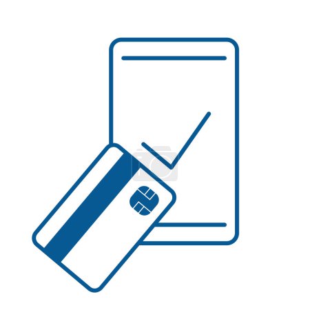 Ilustración de Diseño creativo del icono de cheque de pago del teléfono inteligente - Imagen libre de derechos