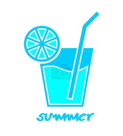 Téléchargez les illustrations : Icône de boisson jus d'été - en licence libre de droit