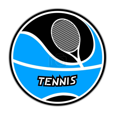 Ilustración de Diseño del emblema de tenis - Imagen libre de derechos