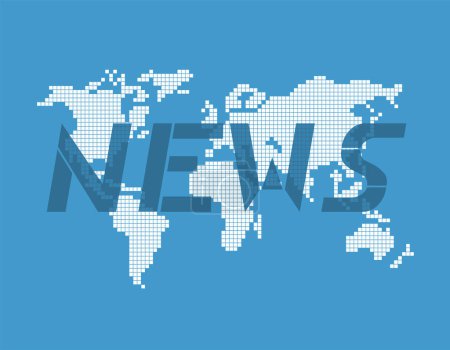Illustration for Creative design of world news message - Royalty Free Image
