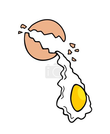 Illustration for Creative design of broken egg illustration - Royalty Free Image