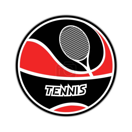 Illustration for Design of tennis emblem - Royalty Free Image