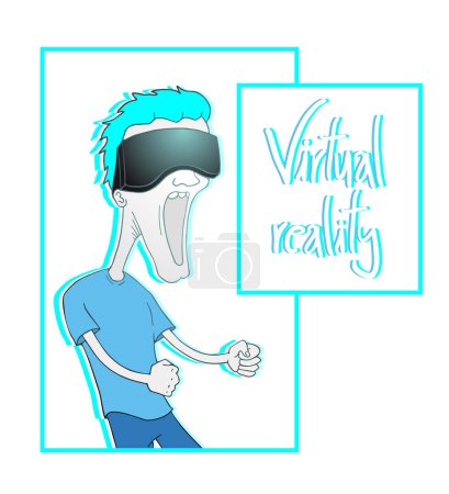 Illustration for Creative design of Virtual reality illustration - Royalty Free Image