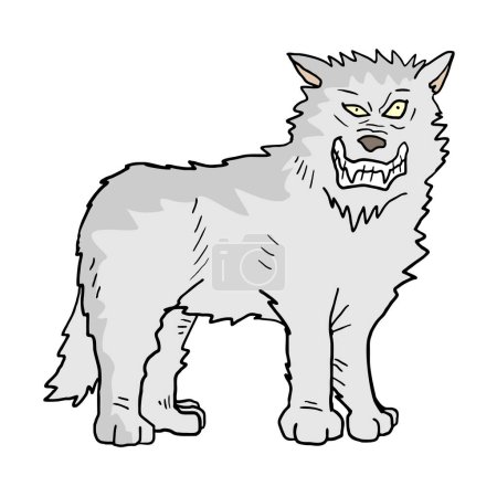 Kreative Gestaltung der White Wolf Illustration