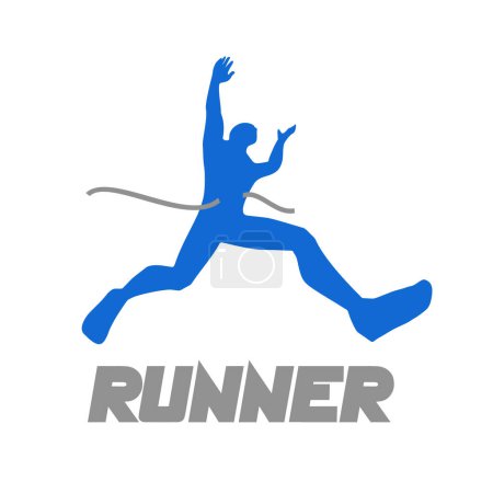 Illustration for Creative design of runner symbol design - Royalty Free Image
