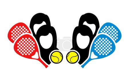 Illustration for Creative design of Padel match icon - Royalty Free Image