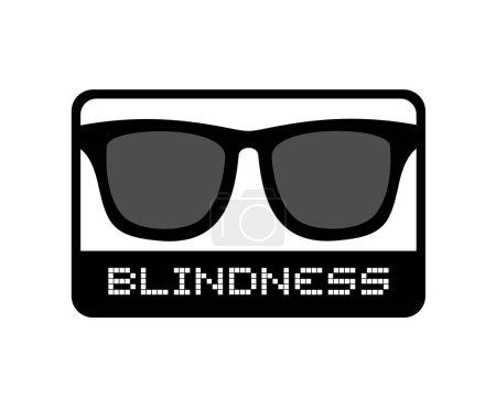 Illustration for Creative design of glasses blindness icon - Royalty Free Image