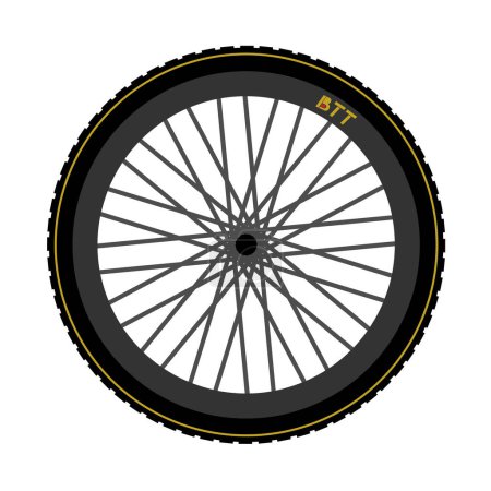 Illustration for BTT bike wheel illustration - Royalty Free Image