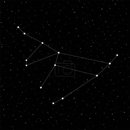 Diseño creativo de Capricornus símbolo de la constelación