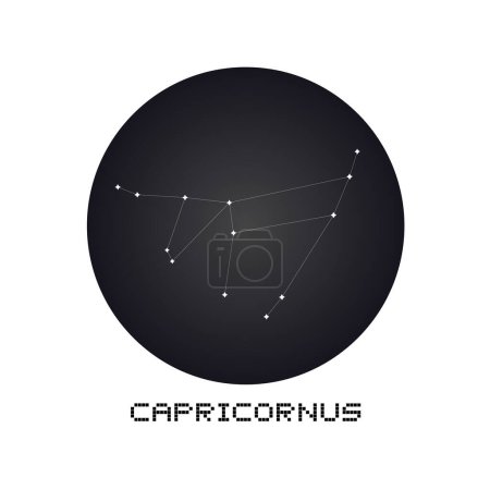 Téléchargez les illustrations : Conception créative du symbole de la constellation du Capricorne - en licence libre de droit