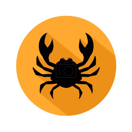 Téléchargez les illustrations : Conception créative de l'icône du crabe - en licence libre de droit