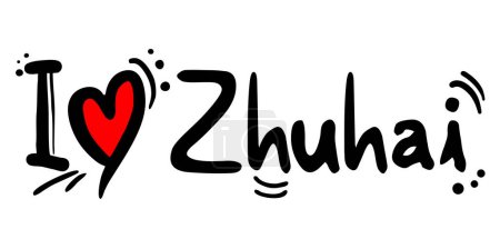Zhuhai ciudad de China amor mensaje