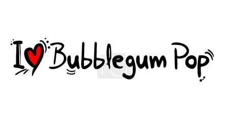 Ilustración de Bubblegum Estilo de música pop - Imagen libre de derechos