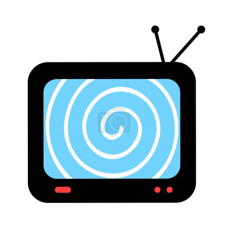 Téléchargez les illustrations : Conception créative de la télévision hypnose - en licence libre de droit