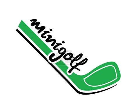 Diseño creativo del icono del deporte Minigolf