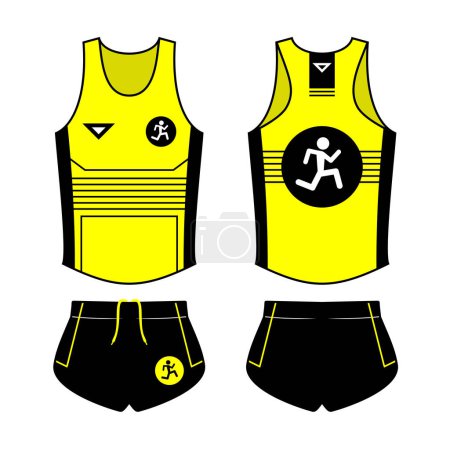 Illustration for Creative design of runner clothes design - Royalty Free Image