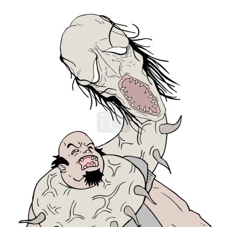 Illustration for Creative design of Danger monster hunting - Royalty Free Image